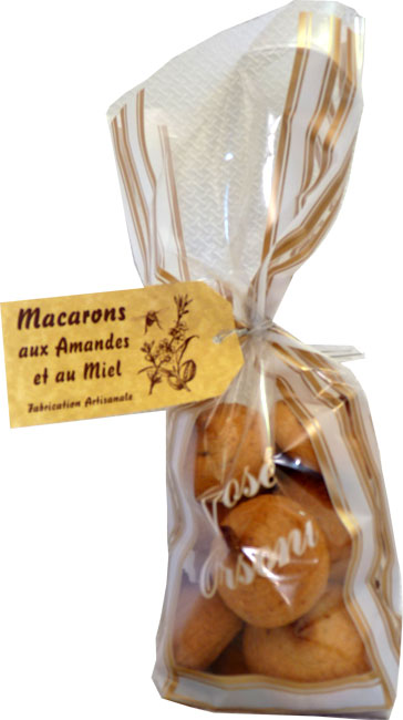 Macarons en sachet translucide