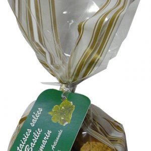 Fantaisies salées au basilic et au romarin en sachet translucide