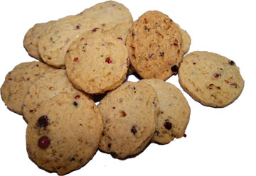 Biscuits salés aux baies roses pour l'apéritif